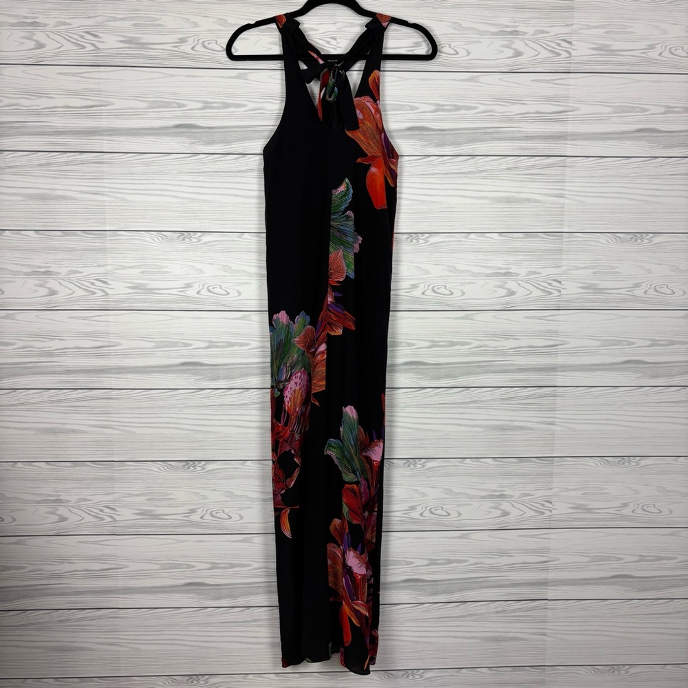 Maeve Anthropologie 100% Silk Cayman Maxi Dress Floral Size XXS - Picture 5 of 9
